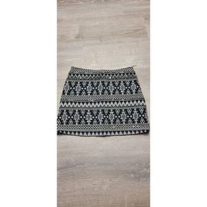 Atmosphere  Women's Black White Beaded Mini Skirt UK‎ Size 12 US Size 8